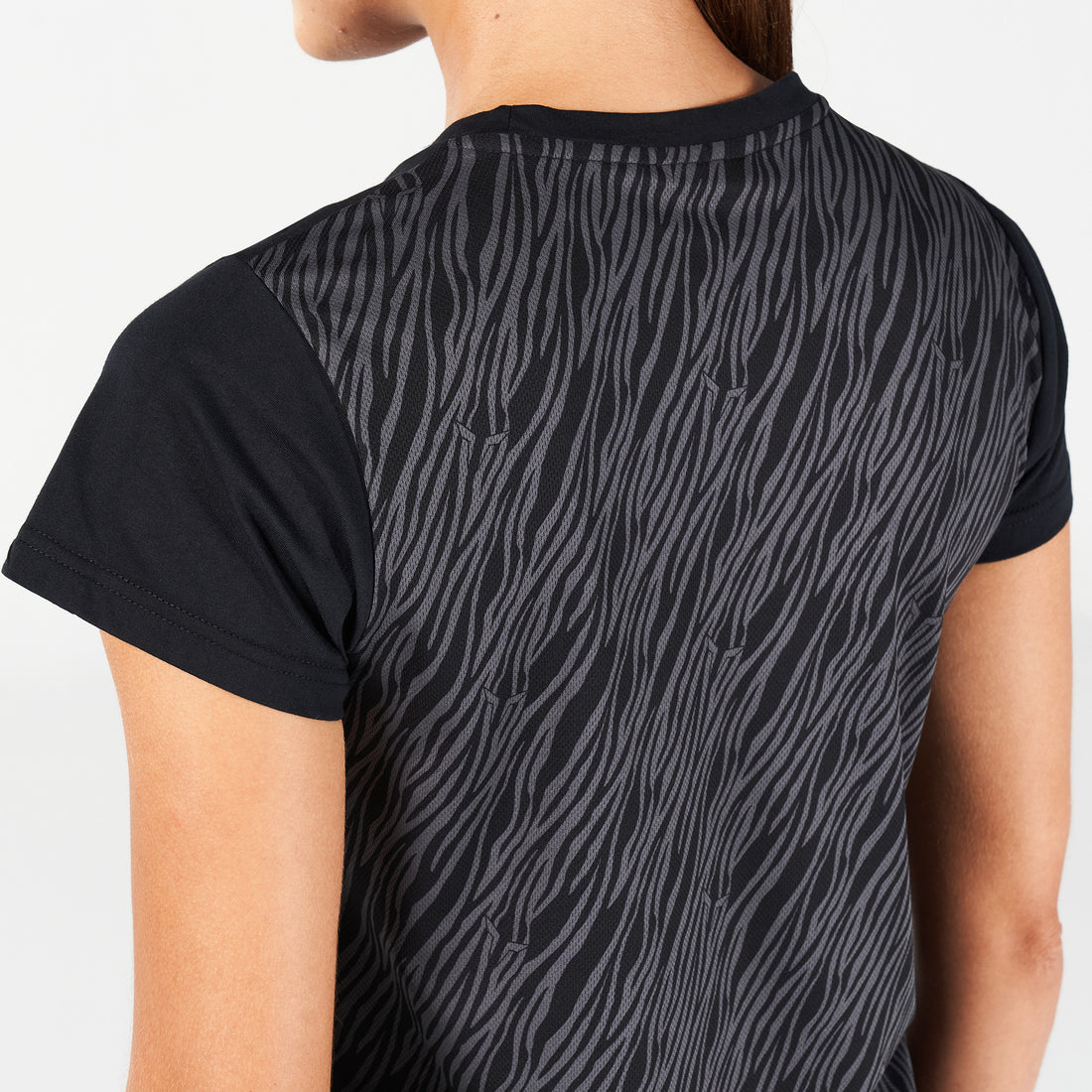 Core Wild Print Back Tee - Black